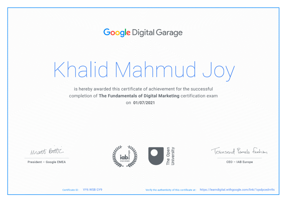 Fundamentals of Digital Marketing